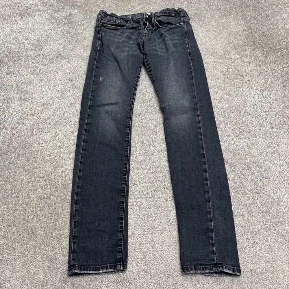 Frame Le'Homme Skinny Denim Jeans Womens 29 Gemstone Washed Black Stretch Casual